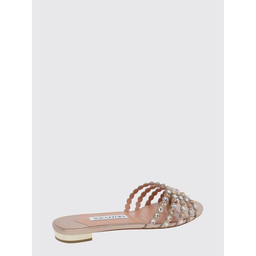 Aquazzura Heeled Sandal Woman Gold - Picture 3 of 3